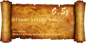 Oltean Szilárda névjegykártya